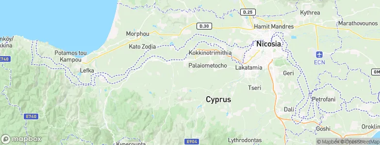 Méniko, Cyprus Map