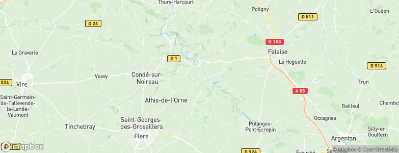 Ménil-Hubert-sur-Orne, France Map