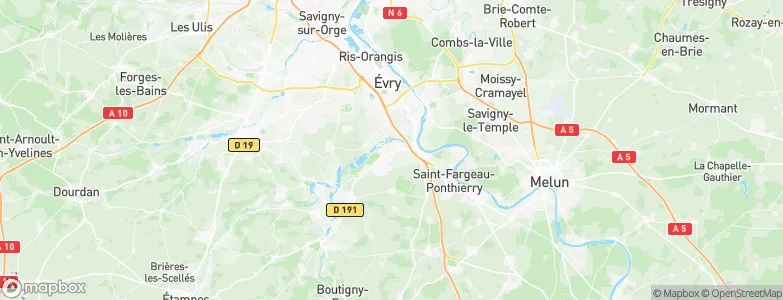 Mennecy, France Map