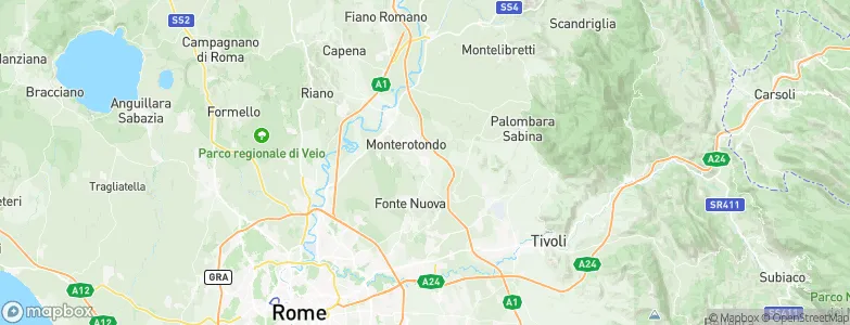 Mentana, Italy Map