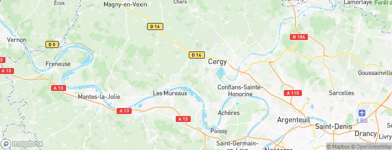 Menucourt, France Map