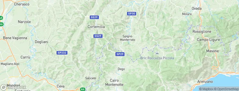 Merana, Italy Map
