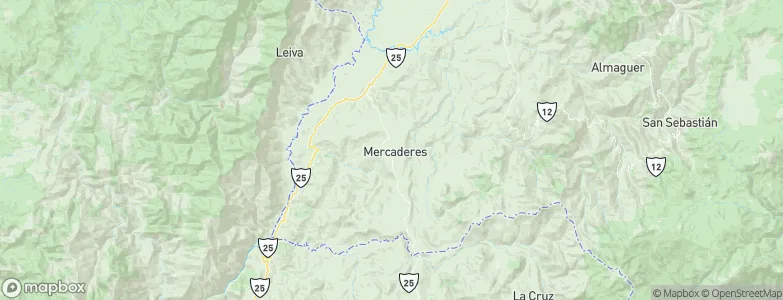 Mercaderes, Colombia Map