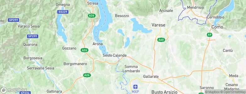 Mercallo, Italy Map