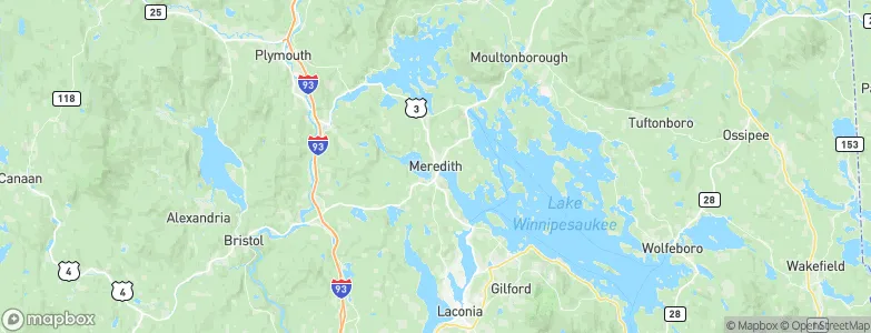 Meredith, United States Map