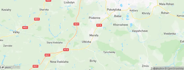 Merefa, Ukraine Map