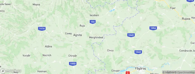 Merghindeal, Romania Map