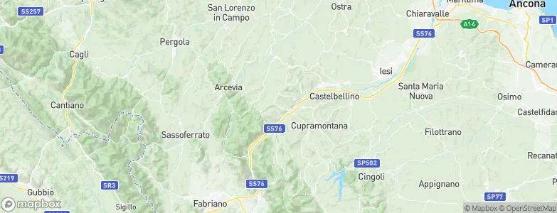 Mergo, Italy Map