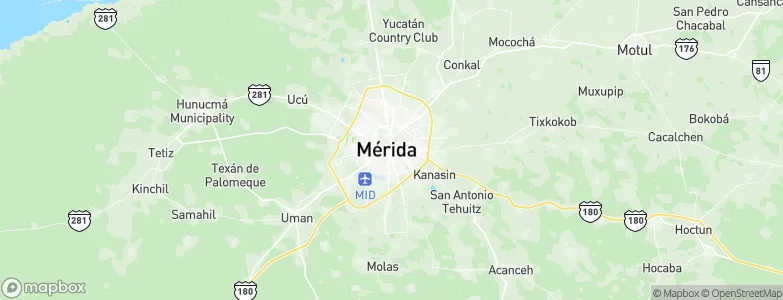Mérida, Mexico Map