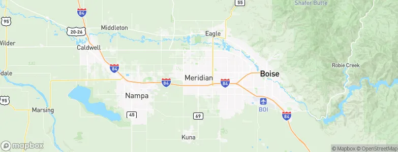 Meridian, United States Map