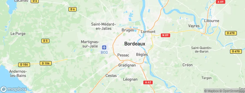 Mérignac, France Map