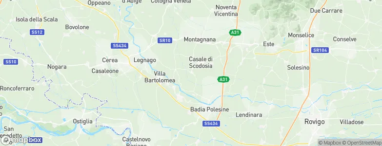 Merlara, Italy Map