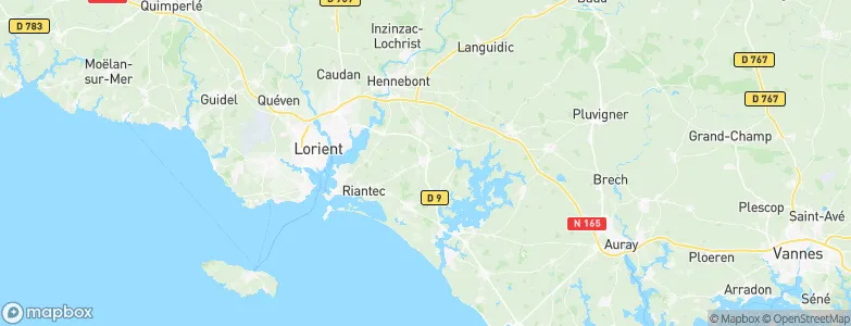 Merlevenez, France Map