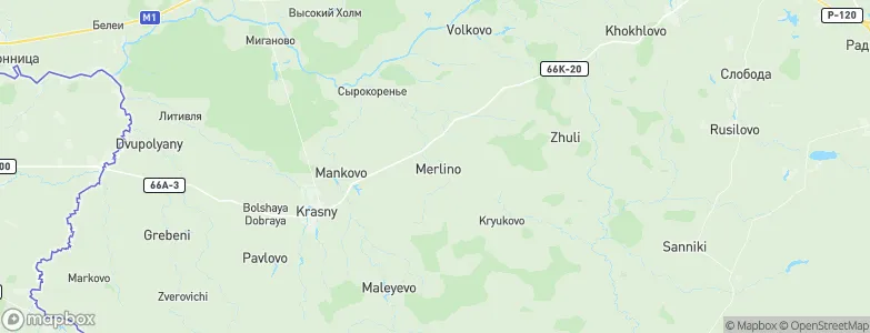 Merlino, Russia Map