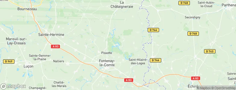 Mervent, France Map