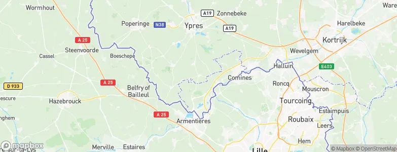 Mesen, Belgium Map