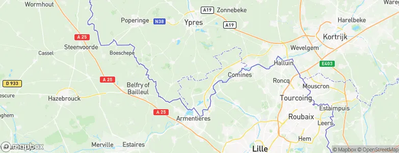 Mesen, Belgium Map