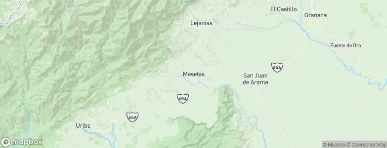 Mesetas, Colombia Map