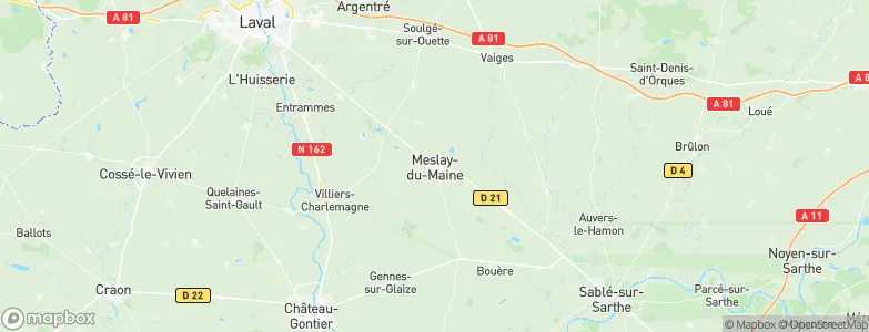 Meslay-du-Maine, France Map