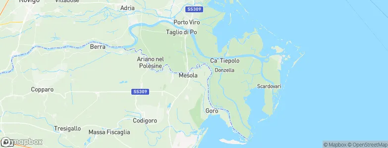 Mesola, Italy Map