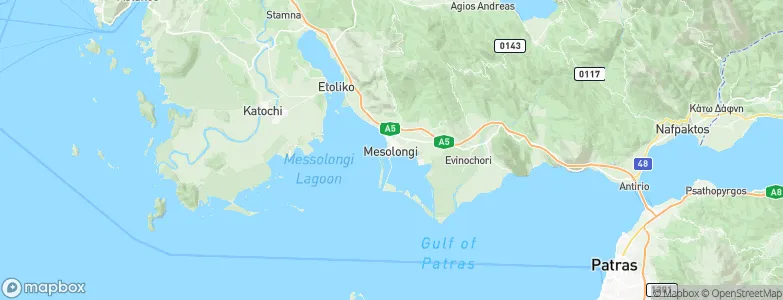 Mesolongi, Greece Map