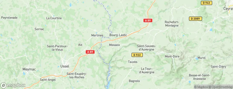 Messeix, France Map