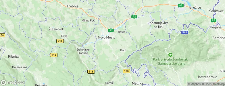 Mestna Občina Novo mesto, Slovenia Map
