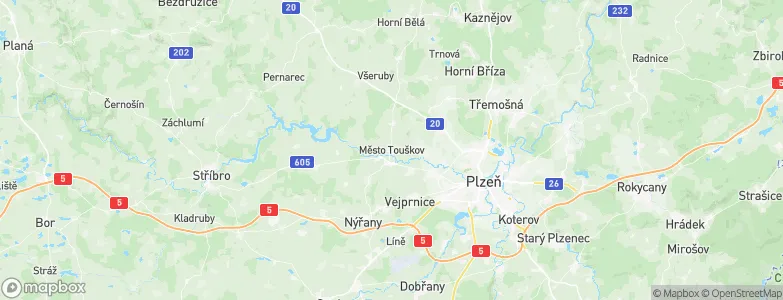 Město Touškov, Czechia Map
