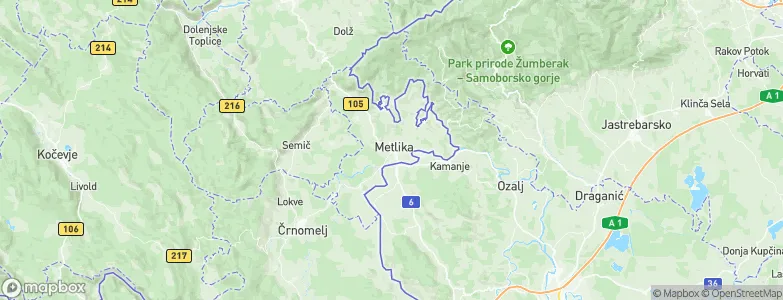 Metlika, Slovenia Map