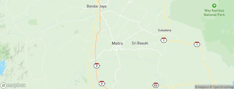 Metro, Indonesia Map