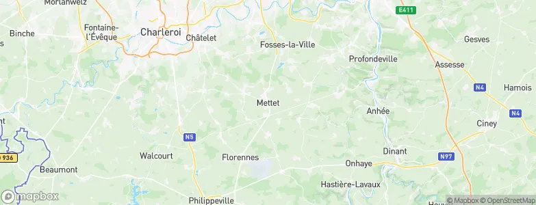 Mettet, Belgium Map