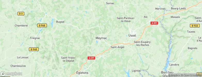 Meymac, France Map