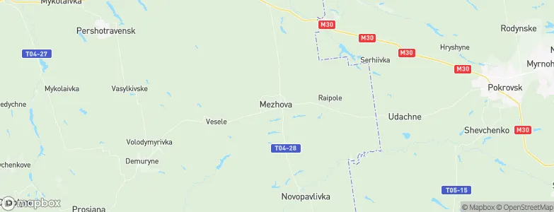 Mezhova, Ukraine Map