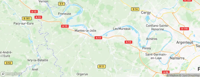 Mézières-sur-Seine, France Map