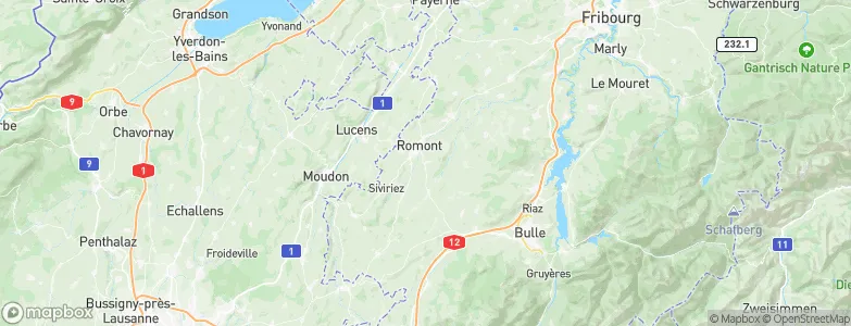 Mézières, Switzerland Map