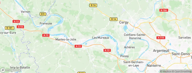 Mézy-sur-Seine, France Map