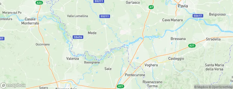 Mezzana Bigli, Italy Map
