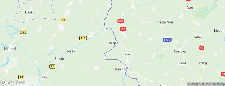 Međa, Serbia Map