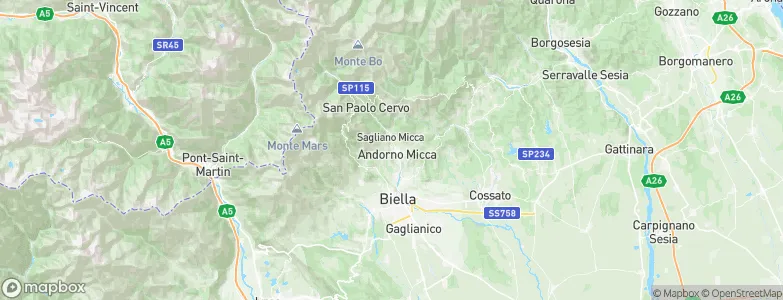 Miagliano, Italy Map