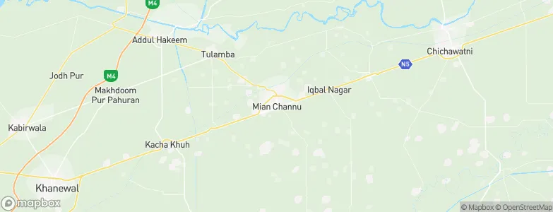 Mian Channu, Pakistan Map