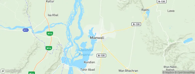 Mianwali, Pakistan Map