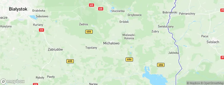 Michałowo, Poland Map