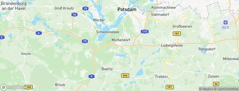 Michendorf, Germany Map