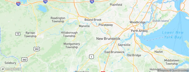Middlebush, United States Map