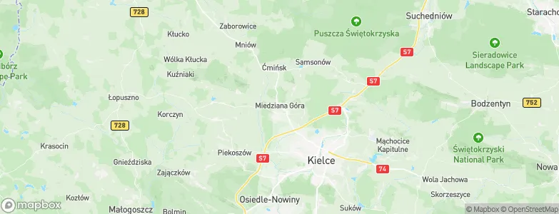 Miedziana Góra, Poland Map