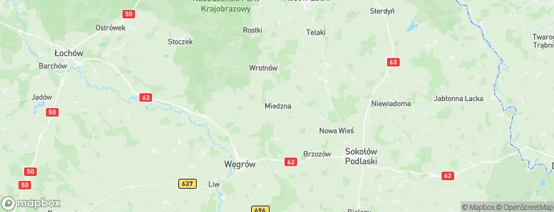 Miedzna, Poland Map