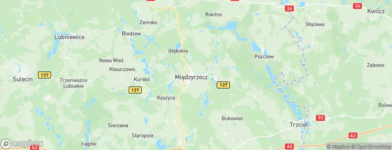 Międzyrzecz, Poland Map