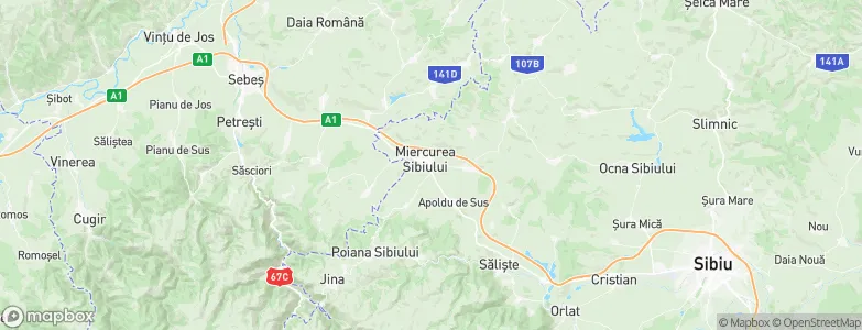 Miercurea Sibiului, Romania Map