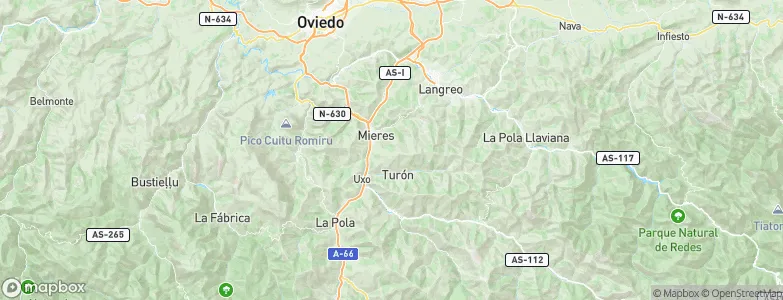 Mieres, Spain Map