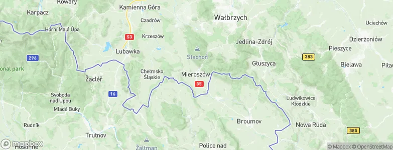 Mieroszów, Poland Map